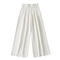 casual slight stretch 5 colors solid color drawstring pants(size run small)_Black_White