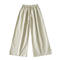 casual non-stretch 9 colors high-waist drawstring loose pants(size run small)_Black_White_Dark Gray_Pink_Yellow_Sky Blue_Dark Blue_Khaki