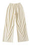 casual non-stretch 4 colors pleated drawstring loose pants(size run small)_Black_Gray_Beige