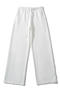 casual non-stretch 6 colors high-waist drawstring pants(size run small)_Black_White