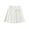 casual non-stretch 3 colors high-waist slit pleated mini skirt(size run small)_Black_White