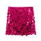 sexy non-stretch 8 colors sequin decor high-waist mini skirt_Black_Red_Rose Red_Magenta