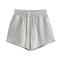 casual slight stretch 5 colors high-waist short(size run small)_Black_Gray
