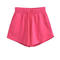 casual slight stretch 5 colors high-waist short(size run small)_Black_Gray_Magenta