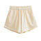 casual slight stretch 5 colors high-waist short(size run small)_Black_Gray_Magenta_Beige