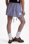 casual non-stretch 6 colors lattice printing drawstring mini skirt_Red_Green_Sky Blue_Blue_Dark Blue