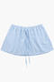 casual non-stretch 6 colors lattice printing drawstring mini skirt_Red_Green_Sky Blue