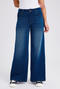 casual high stretch new high waist wide leg jeans_Blue_Dark Blue