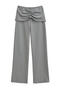 casual slight stretch 7 colors drawstring pants(size run small)_Black_White_Gray