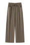 casual non-stretch 3 colors stripe printing high-waist pants_White_Brown_Reddish Brown