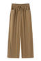 casual non-stretch 3 colors stripe printing high-waist pants_White_Brown