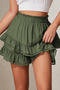 stylish slight stretch 5 colors all-match skort_Black_White_Dark Green