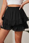 stylish slight stretch 5 colors all-match skort_Black