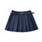 casual non-stretch solid color with belt mini skirt(size run small)_Dark Blue
