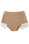 sexy slight stretch ribbed knit 5 colors lace trim shorts(size run small)_Black_Dark Gray_Pink_Khaki
