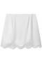 casual non-stretch high-waist lace trim mini skirt(size run small)_White