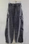 casual non-stretch letter printing drawstring high-waist pants(size run small)_Gray_Dark Gray