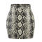 sexy slight stretch pu snake pattern high-waist mini skirt(size run small)_Beige