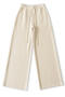 casual slight stretch solid color drawstring high-waist pants(size run small)_Gray_Light Green_Dark Blue_Beige