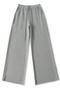 casual slight stretch solid color drawstring high-waist pants(size run small)_Gray