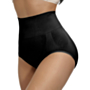 solid color 6 colors high waist stretch panties_Black