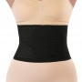 sports fitness abdomen belt four color ajustable velcro body shaping waist trainer_Black