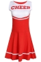 sexy baby cosplay letter printing slim stretch babydoll costume(with color ball)_Black_Red