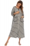summer three-quarter sleeves zip-up pocket stripe batch printing stretch loose babydoll casual plus-size homewear_Black_White_Red_Dark Blue_Gray