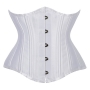 xs-6xl retro court solid color high quality single breasted eyelet bandage with bone body sculpting plu-size corset_Black_White