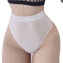 sexy lingerie new 8 colors solid color stretch simple high waist plus-size panties_Black_White