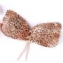 new 3 colors lace-up leopard printing seamless invisible gathered underwear silicone nipple pad_White_Yellow_Leopard