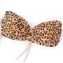 new 3 colors lace-up leopard printing seamless invisible gathered underwear silicone nipple pad_White_Yellow