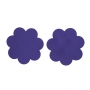new 4 colors solid color petal shaped disposable sexy satin nipple stickers (diameter=7.5cm, 50 pairs of set)_Dark Purple