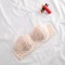 two colors lace underwire detachable shoulder straps push up bra_Black_White