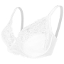 five colors lace spliced underwire non-removable shoulder strap push up breathable bra_Black_White