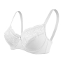 seven colors non-removable shoulder strap lace underwire push up bra_Black_White