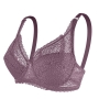 eight colors non-removable shoulder strap underwire push up lace sexy bra_Black_White_Purple