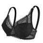 eight colors non-removable shoulder strap underwire push up lace sexy bra_Black
