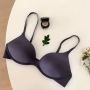 nine colors non-removable shoulder strap underwire-free sexy bra_Black_Purple_Dark Purple