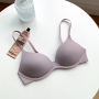 nine colors non-removable shoulder strap underwire-free sexy bra_Black_Purple