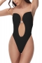 s-4xl four colors plus-size wedding evening dress invisible strap bra bodysuit deep v backless corset_Black