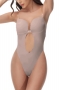 s-4xl four colors plus-size wedding evening dress invisible strap bra bodysuit deep v backless corset_Black_White_Beige_Khaki