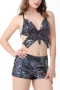 sexy lingerie new 9 colors butterfly top with not removable padded sequin sexy dance performance stage costumes(one size top)_Black_Red_Pink_Magenta_Orange_Multicolor