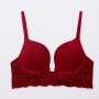 sexy lingerie new best sellers 4 colors lace trim gather the auxiliary breast to prevent sagging bra(with soft underwire)_Black_White_Rose Red