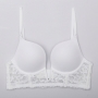 sexy lingerie new best sellers 4 colors lace trim gather the auxiliary breast to prevent sagging bra(with soft underwire)_Black_White