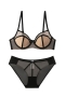 new 2 colors mesh bra sets(with underwire)_Black