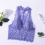 sexy lingerie new 5 colors lace halter-neck v-neck breasted sexy vest(no underwire)_Black_Purple