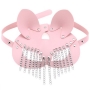 one pc new 5 colors allure leather party masquerade metal chain tassel rivet sexy cat rabbit mask (length:22cm)_Black_White_Red_Pink