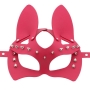 one pc new 5 colors allure leather party masquerade rivet sexy cat and rabbit ears mask (length:22cm)_Black_White_Rose Red_Pink_Magenta