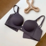 new 6 colors simple lace trim sling push up adjustment bra_Black_Red_Beige_Brown_Gray_Dark Gray